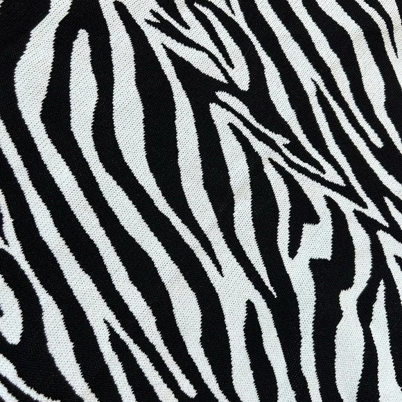 NWOT SUPERDOWN Allie Zebra Knit Mini Dress Size Medium Bodycon Backless - Picture 10 of 11